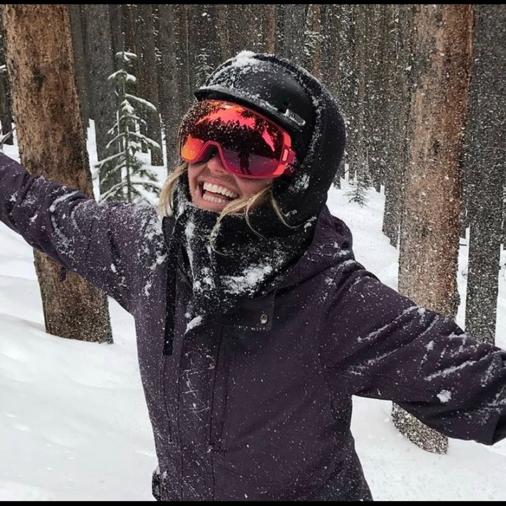 Oakley purple snowboarding jacket.